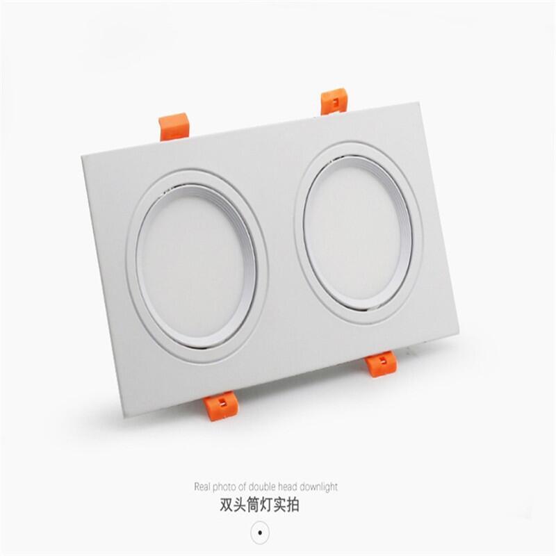 led天花燈廠家批發(fā) 2*7W雙頭方形天花燈 家庭裝修客廳14W嵌入式天花燈