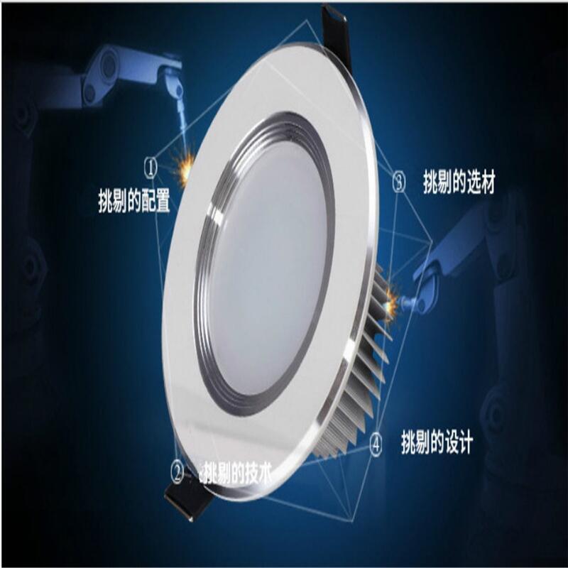 6寸18W車鋁筒燈 噴砂銀外殼筒燈18瓦led全鋁筒燈18瓦天花孔燈 酒店客房天花筒燈 